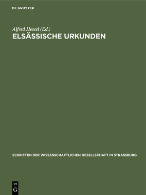 cover image of Elsässische Urkunden